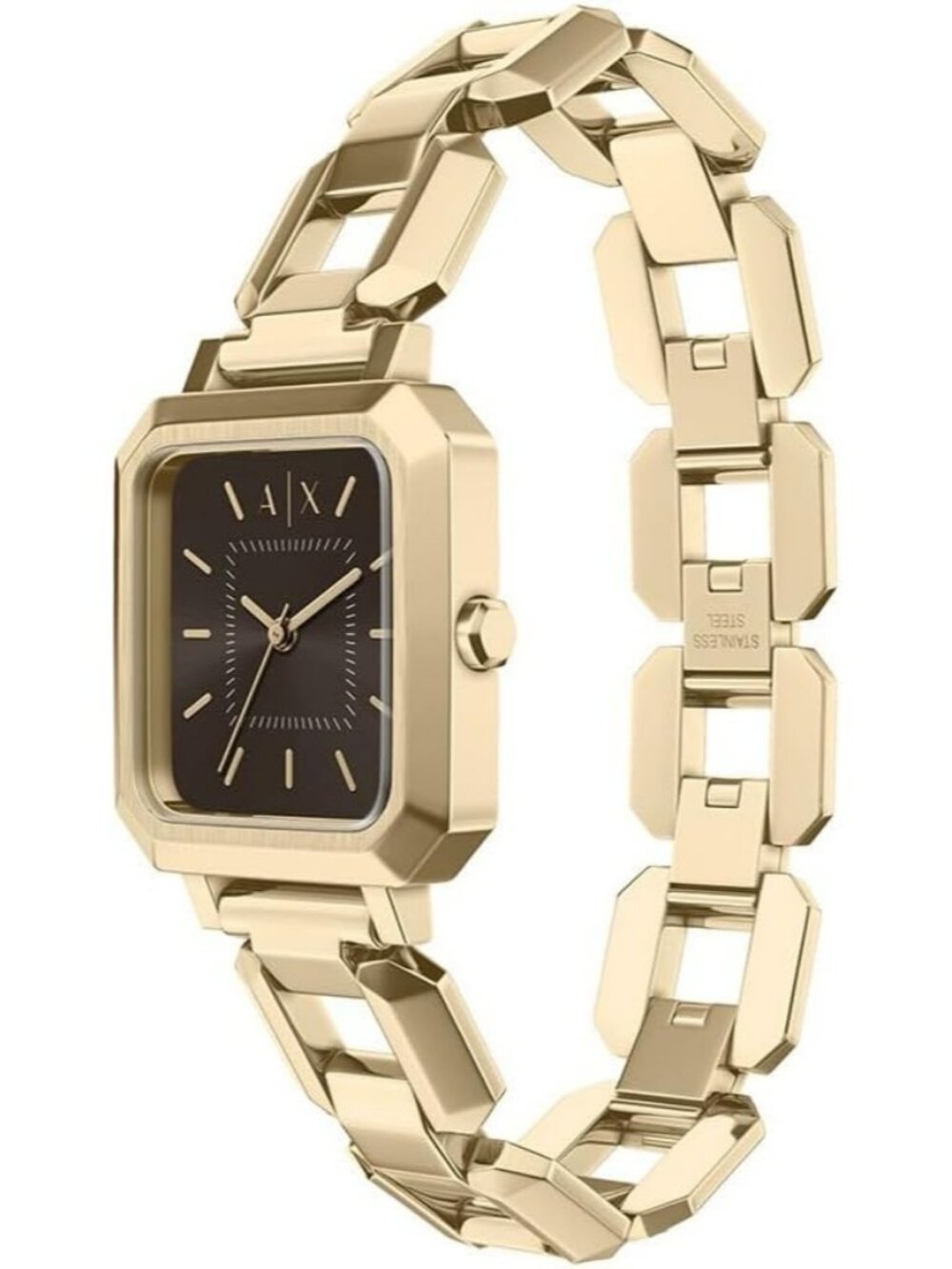 Women's Gold Leila Quartz Brown Dial Analog Quartz Bracelet Fashion Wrist Watch - Picture 2 of 7